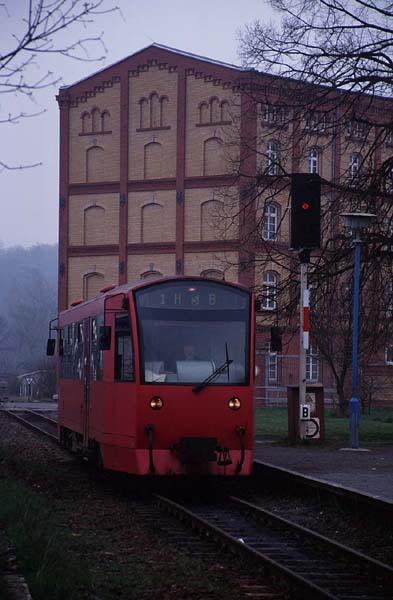 HSB-Triebwagen in Nordhausen-Altentor