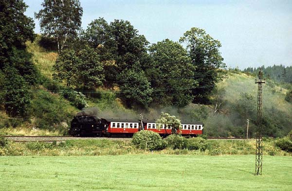 99 6001 bei Straßberg im Aug. 1987