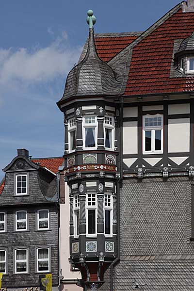 Goslar - Erker an einem Patrizierhaus in der Altstadt