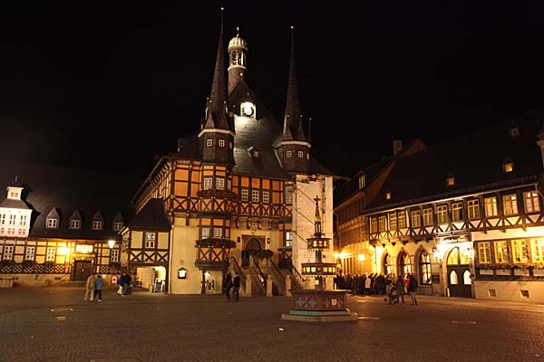 Wernigerode - Rathaus bei Nacht